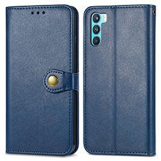 Leather Case Stands Flip Cover Holder S05D for Oppo K9 Pro 5G Blue
