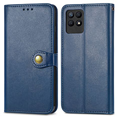 Leather Case Stands Flip Cover Holder S05D for Realme 8i Blue