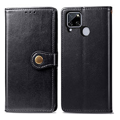 Leather Case Stands Flip Cover Holder S05D for Realme C12 Black