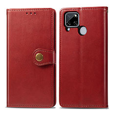 Leather Case Stands Flip Cover Holder S05D for Realme C25S Red