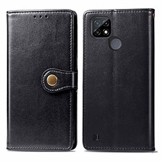 Leather Case Stands Flip Cover Holder S05D for Realme C25Y Black