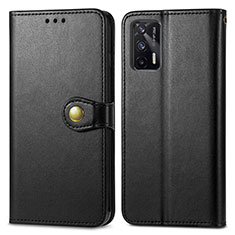 Leather Case Stands Flip Cover Holder S05D for Realme GT 5G Black