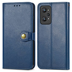 Leather Case Stands Flip Cover Holder S05D for Realme GT Neo 3T 5G Blue