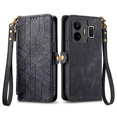 Leather Case Stands Flip Cover Holder S05D for Realme GT Neo5 5G Black