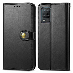 Leather Case Stands Flip Cover Holder S05D for Realme Q3i 5G Black