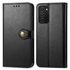 Leather Case Stands Flip Cover Holder S05D for Samsung Galaxy A03s Black