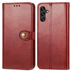 Leather Case Stands Flip Cover Holder S05D for Samsung Galaxy A04s Red