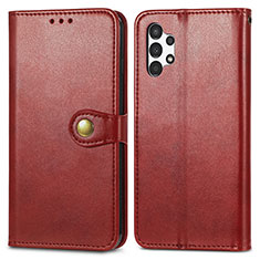 Leather Case Stands Flip Cover Holder S05D for Samsung Galaxy A13 4G Red