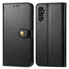 Leather Case Stands Flip Cover Holder S05D for Samsung Galaxy A13 5G Black