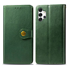 Leather Case Stands Flip Cover Holder S05D for Samsung Galaxy A32 4G Green