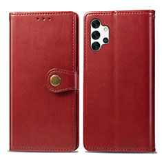 Leather Case Stands Flip Cover Holder S05D for Samsung Galaxy A32 4G Red