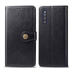 Leather Case Stands Flip Cover Holder S05D for Samsung Galaxy A41 SC-41A Black