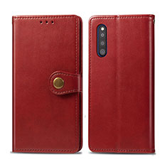 Leather Case Stands Flip Cover Holder S05D for Samsung Galaxy A41 SC-41A Red