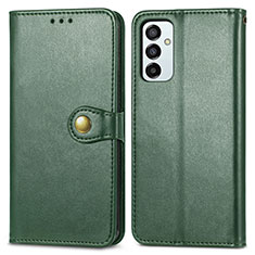 Leather Case Stands Flip Cover Holder S05D for Samsung Galaxy F23 5G Green