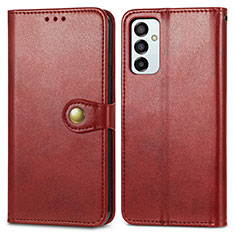 Leather Case Stands Flip Cover Holder S05D for Samsung Galaxy F23 5G Red