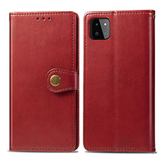 Leather Case Stands Flip Cover Holder S05D for Samsung Galaxy F42 5G Red