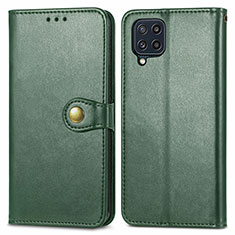 Leather Case Stands Flip Cover Holder S05D for Samsung Galaxy M32 4G Green