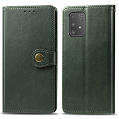Leather Case Stands Flip Cover Holder S05D for Samsung Galaxy S10 Lite Green