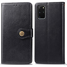 Leather Case Stands Flip Cover Holder S05D for Samsung Galaxy S20 Plus 5G Black