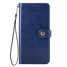 Leather Case Stands Flip Cover Holder S05D for Samsung Galaxy S21 Ultra 5G Blue