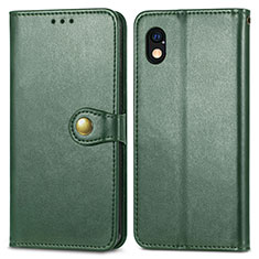 Leather Case Stands Flip Cover Holder S05D for Sony Xperia Ace III Green