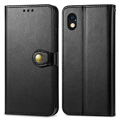 Leather Case Stands Flip Cover Holder S05D for Sony Xperia Ace III SO-53C Black