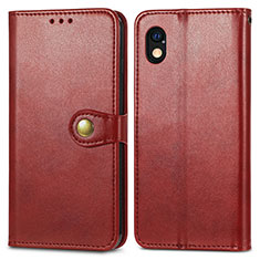 Leather Case Stands Flip Cover Holder S05D for Sony Xperia Ace III SO-53C Red