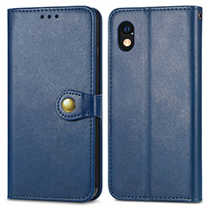 Leather Case Stands Flip Cover Holder S05D for Sony Xperia Ace III SOG08 Blue