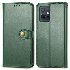 Leather Case Stands Flip Cover Holder S05D for Vivo Y30 5G Green