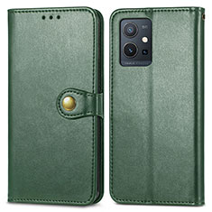 Leather Case Stands Flip Cover Holder S05D for Vivo Y55 5G Green