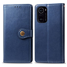 Leather Case Stands Flip Cover Holder S05D for Xiaomi Mi 11i 5G Blue