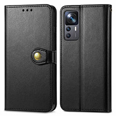 Leather Case Stands Flip Cover Holder S05D for Xiaomi Mi 12T 5G Black