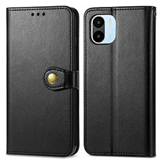 Leather Case Stands Flip Cover Holder S05D for Xiaomi Poco C50 Black