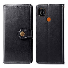 Leather Case Stands Flip Cover Holder S05D for Xiaomi Redmi 9C NFC Black