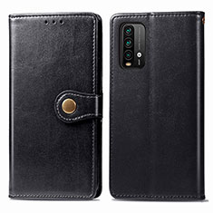 Leather Case Stands Flip Cover Holder S05D for Xiaomi Redmi 9T 4G Black