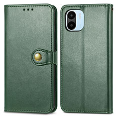 Leather Case Stands Flip Cover Holder S05D for Xiaomi Redmi A2 Plus Green