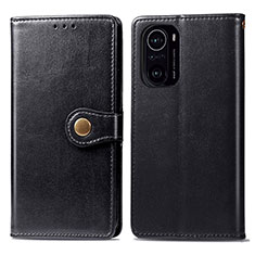 Leather Case Stands Flip Cover Holder S05D for Xiaomi Redmi K40 5G Black