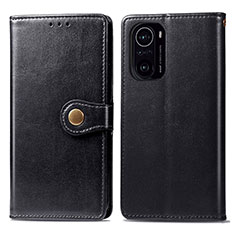 Leather Case Stands Flip Cover Holder S05D for Xiaomi Redmi K40 Pro+ Plus 5G Black