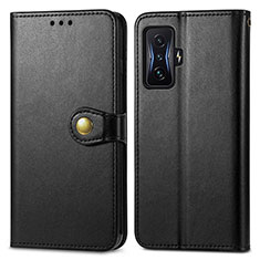 Leather Case Stands Flip Cover Holder S05D for Xiaomi Redmi K50 Gaming 5G Black