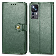 Leather Case Stands Flip Cover Holder S05D for Xiaomi Redmi K50 Ultra 5G Green