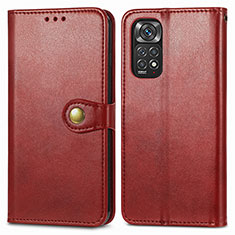 Leather Case Stands Flip Cover Holder S05D for Xiaomi Redmi Note 12 Pro 4G Red