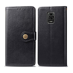 Leather Case Stands Flip Cover Holder S05D for Xiaomi Redmi Note 9S Black