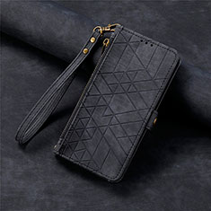 Leather Case Stands Flip Cover Holder S06D for Apple iPhone 13 Pro Max Black