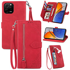 Leather Case Stands Flip Cover Holder S06D for Huawei Enjoy 50z Red