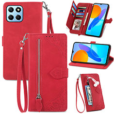 Leather Case Stands Flip Cover Holder S06D for Huawei Honor X6S Red