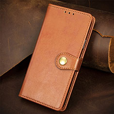 Leather Case Stands Flip Cover Holder S07D for Huawei Honor X30i Brown