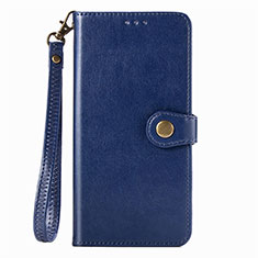 Leather Case Stands Flip Cover Holder S07D for Xiaomi Poco X3 NFC Blue