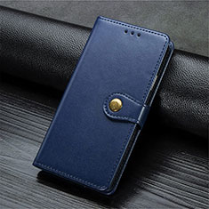 Leather Case Stands Flip Cover Holder S07D for Xiaomi Redmi 10X Pro 5G Blue