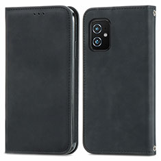 Leather Case Stands Flip Cover Holder S08D for Asus ZenFone 8 Mini Black