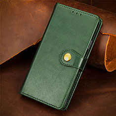 Leather Case Stands Flip Cover Holder S09D for Samsung Galaxy S24 Plus 5G Green